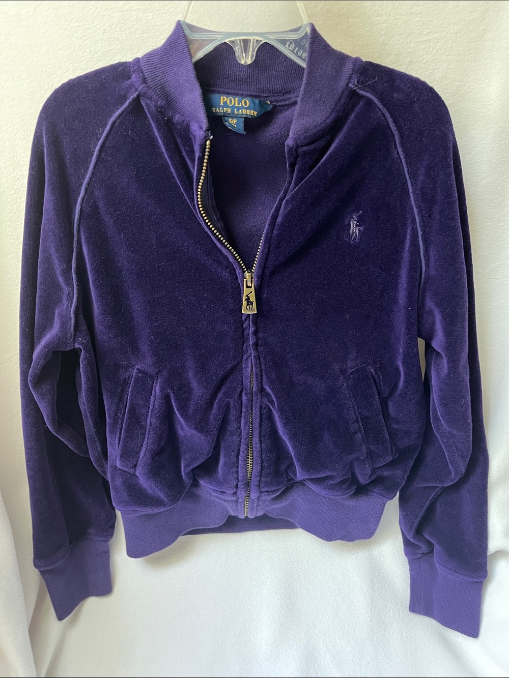 Polo by Ralph Lauren Deep Purple Velour Kids Track Set size 7